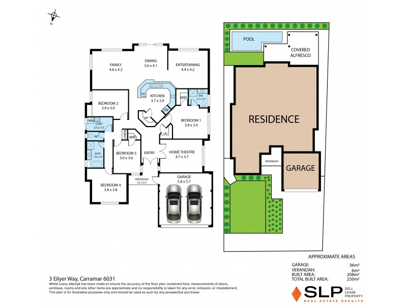 3 Eilyer Way, Carramar WA 6031 Floorplan