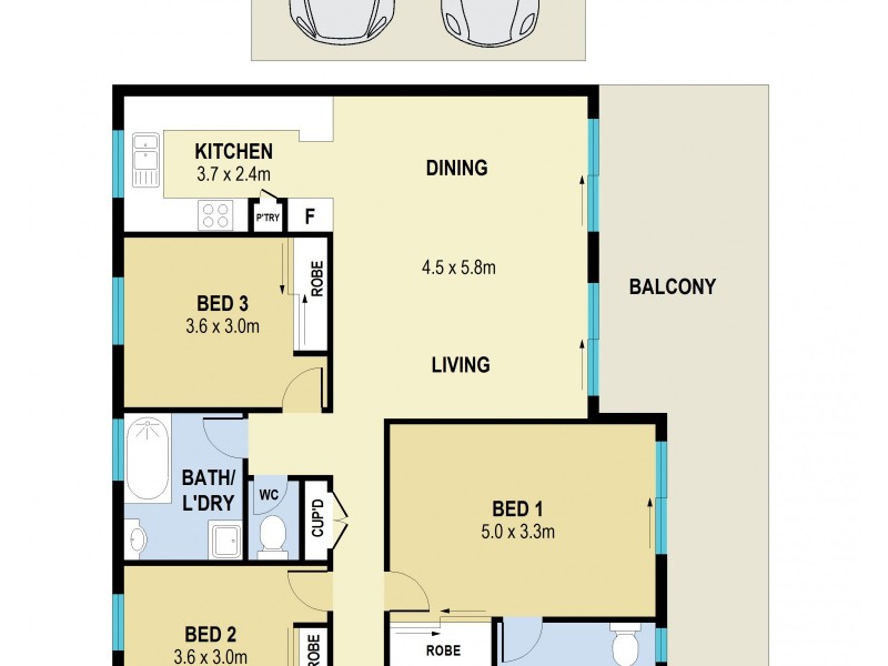 3/63 Adamson Street, Wooloowin QLD 4030 Floorplan