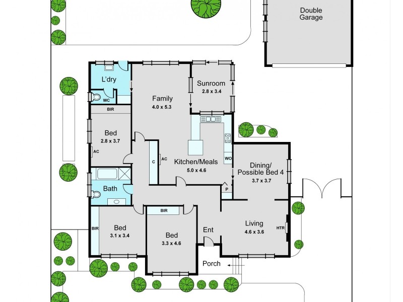 43 Garnett Street, Huntingdale VIC 3166 Floorplan
