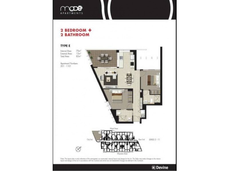 511/42 Wyandra Street, Newstead QLD 4006 Floorplan