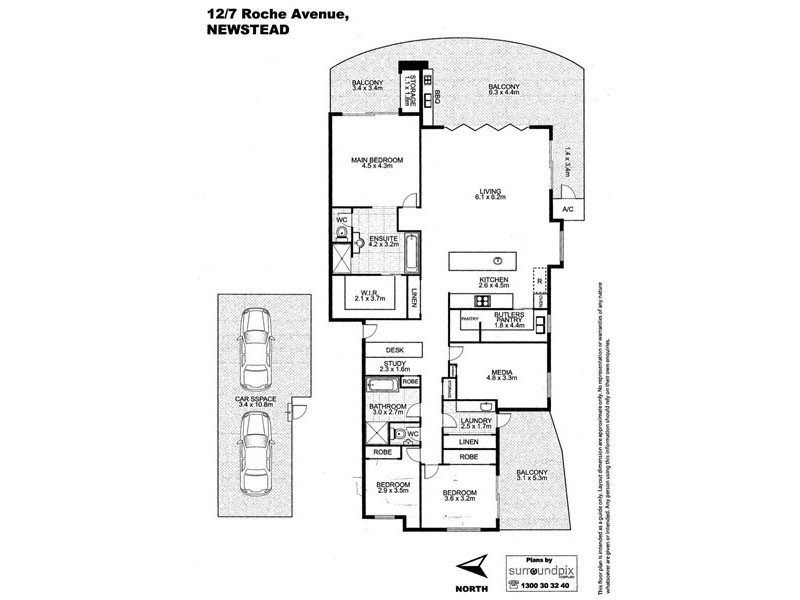 12/7 Roche Avenue, Bowen Hills QLD 4006 Floorplan