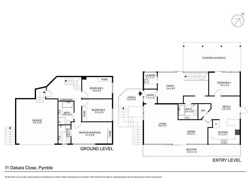 11 Dakara Close, Pymble NSW 2073 Floorplan