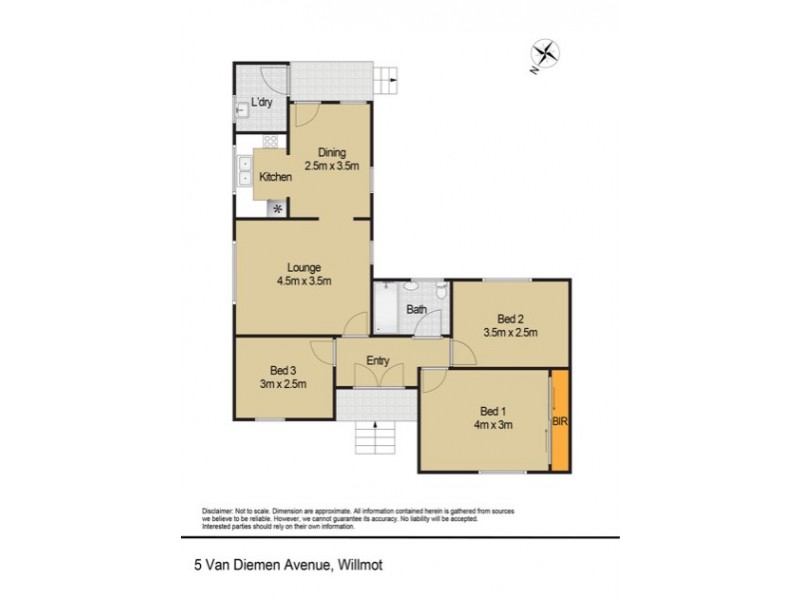 5 Van Diemen Avenue, Willmot NSW 2770 Floorplan