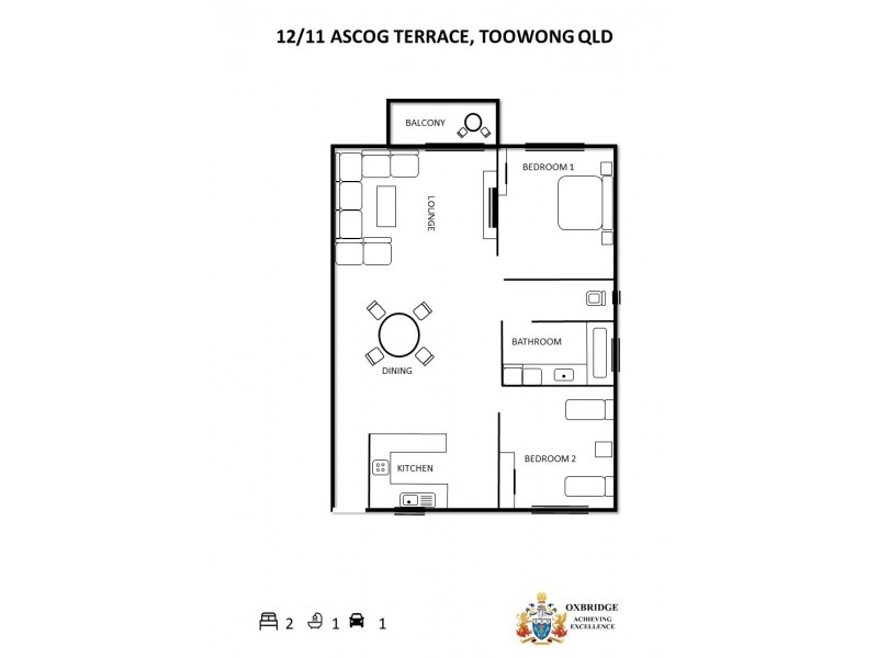 12/11 Ascog Terrace, Toowong QLD 4066 Floorplan