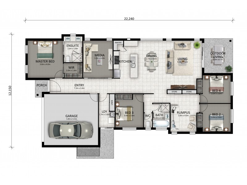 13 Sudbury Drive, Pimpama QLD 4209 Floorplan