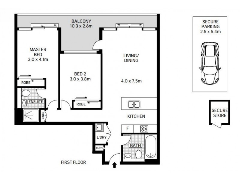 524/5 Dunstan Grove, Lindfield NSW 2070 Floorplan