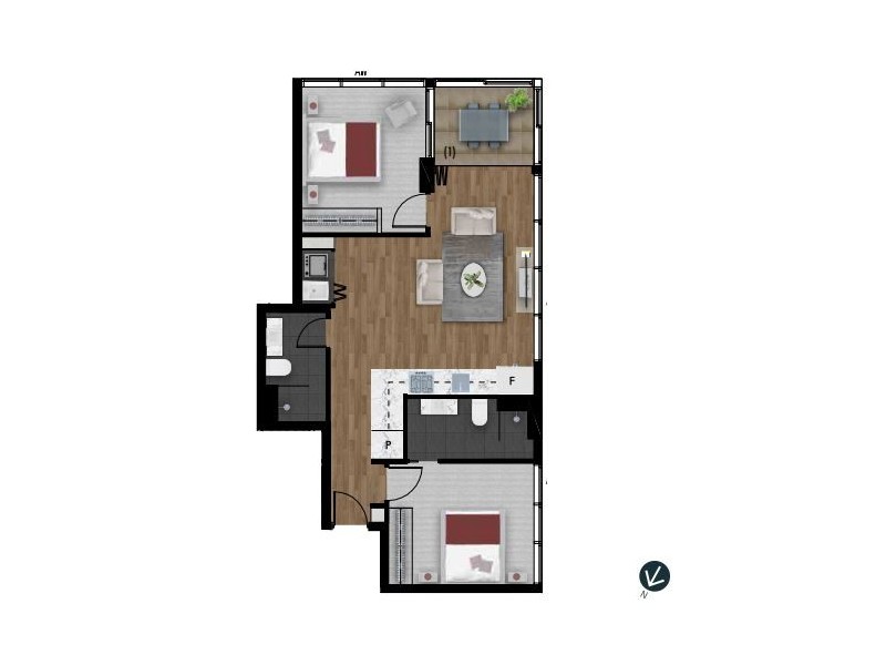 714/275 Wickham Street, Fortitude Valley QLD 4006 Floorplan