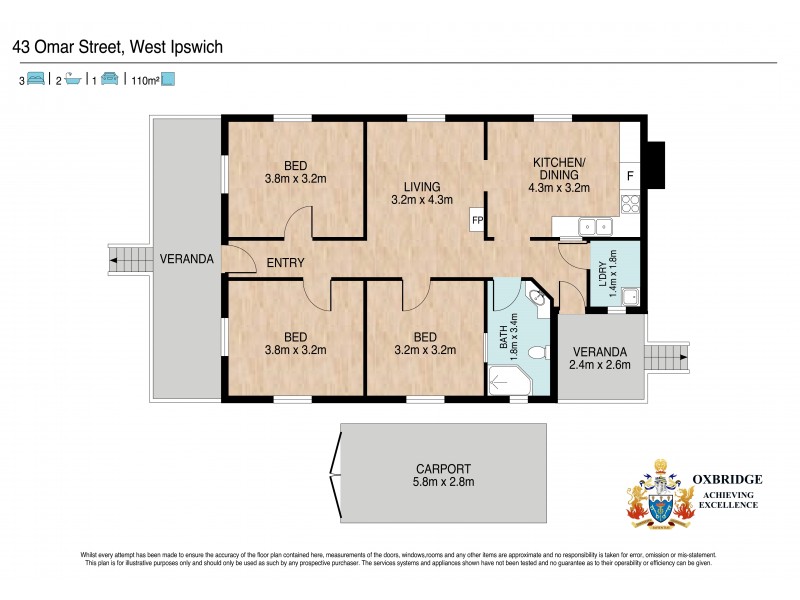 43 Omar Street, West Ipswich QLD 4305 Floorplan