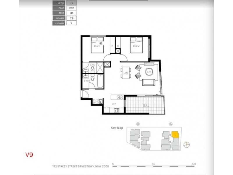 Level 6 NE aspect/192 Stacey St, Bankstown NSW 2200 Floorplan
