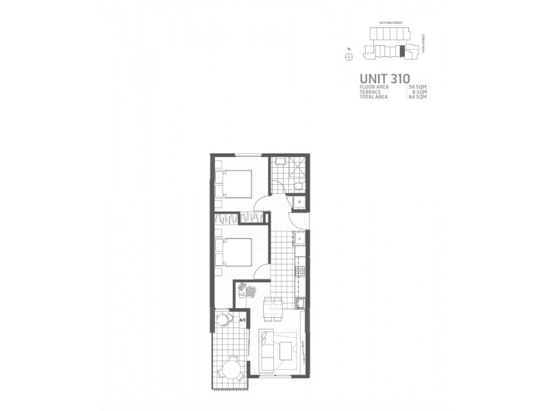 310/300 Victoria Street, Brunswick VIC 3056 Floorplan