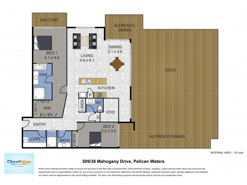 509/38 Mahogany Drive, Pelican Waters QLD 4551 Floorplan