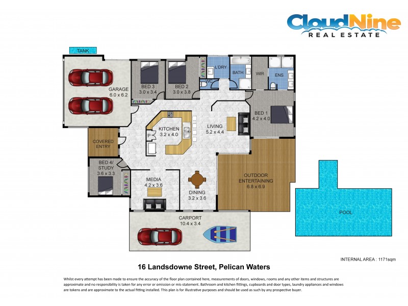 16 Landsdowne Street, Pelican Waters QLD 4551 Floorplan