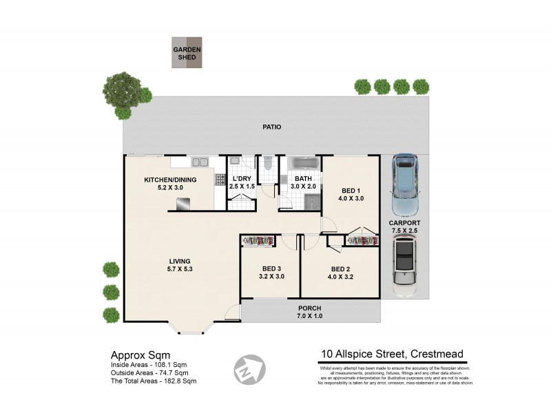 10 Allspice St, Crestmead QLD 4132 Floorplan