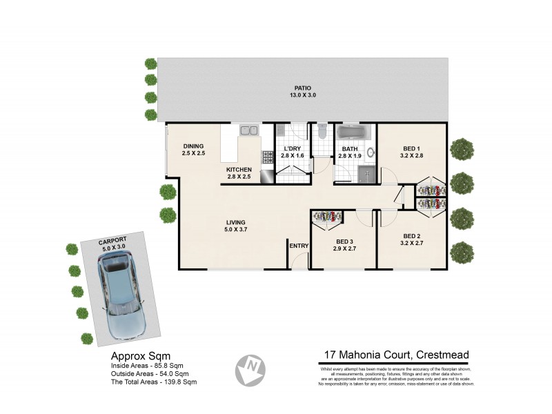 17 Mahonia Ct, Crestmead QLD 4132 Floorplan