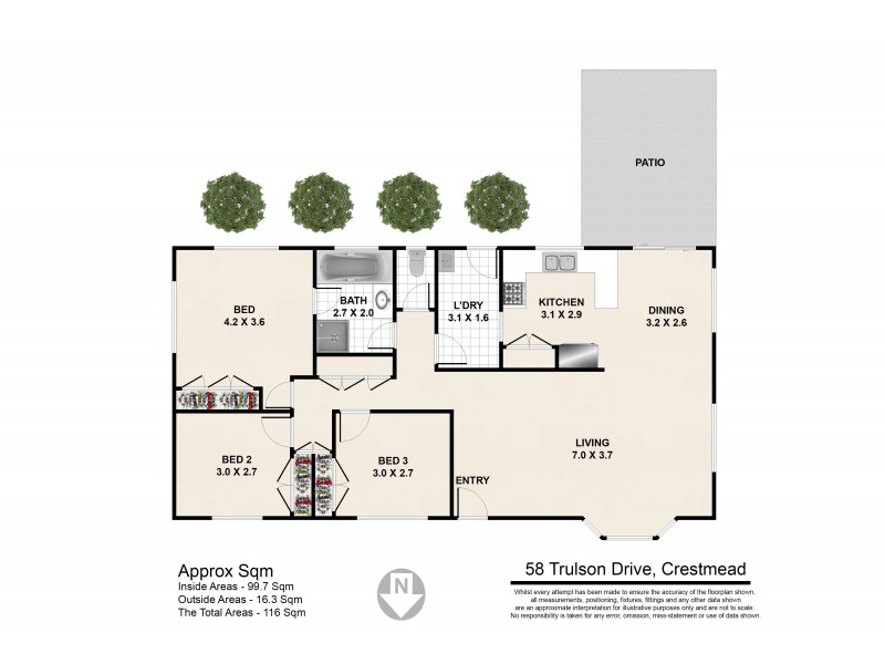 58 Trulson Drive, Crestmead QLD 4132 Floorplan