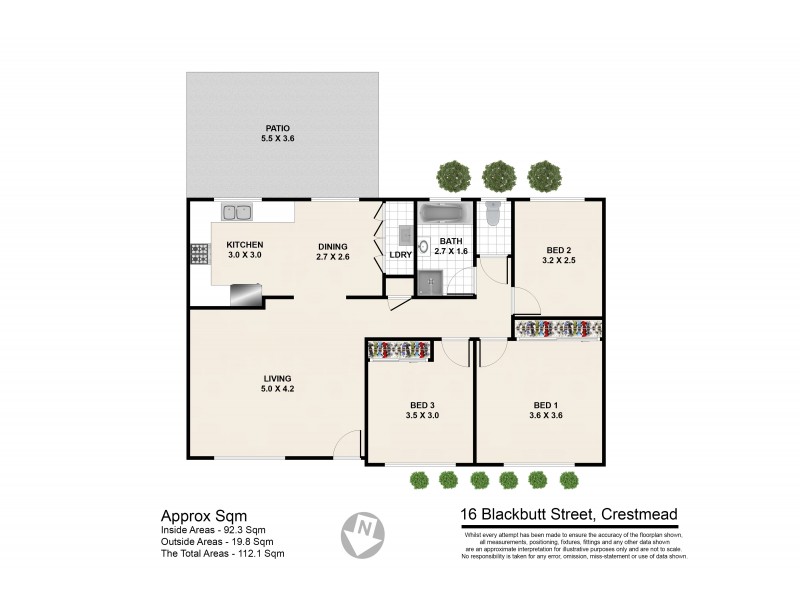 16 BLACKBUTT STREET, Crestmead QLD 4132 Floorplan