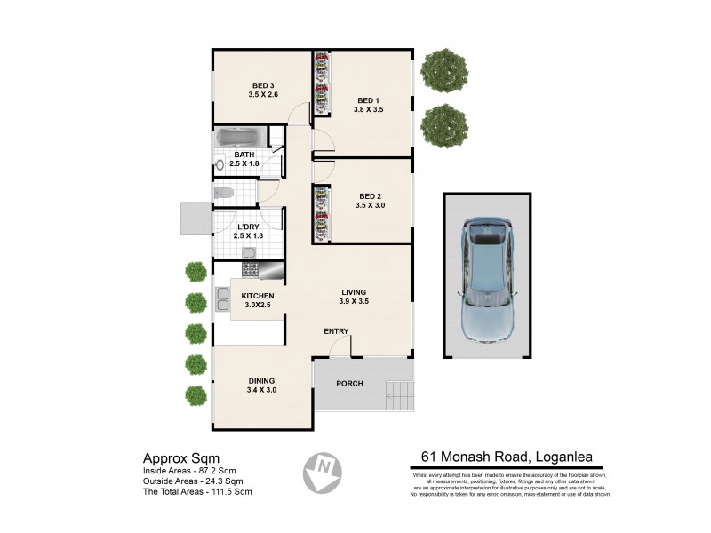 61 MONASH ROAD, Loganlea QLD 4131 Floorplan