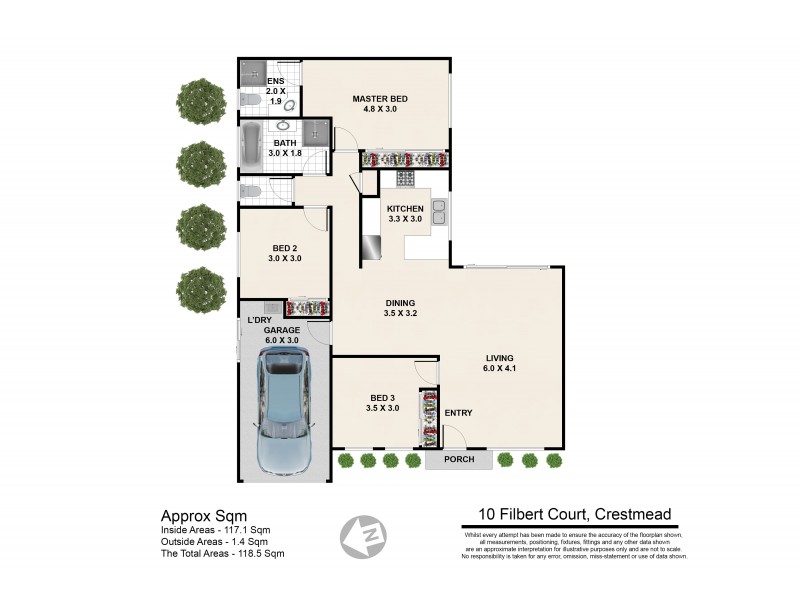 10 FILBERT COURT, Crestmead QLD 4132 Floorplan