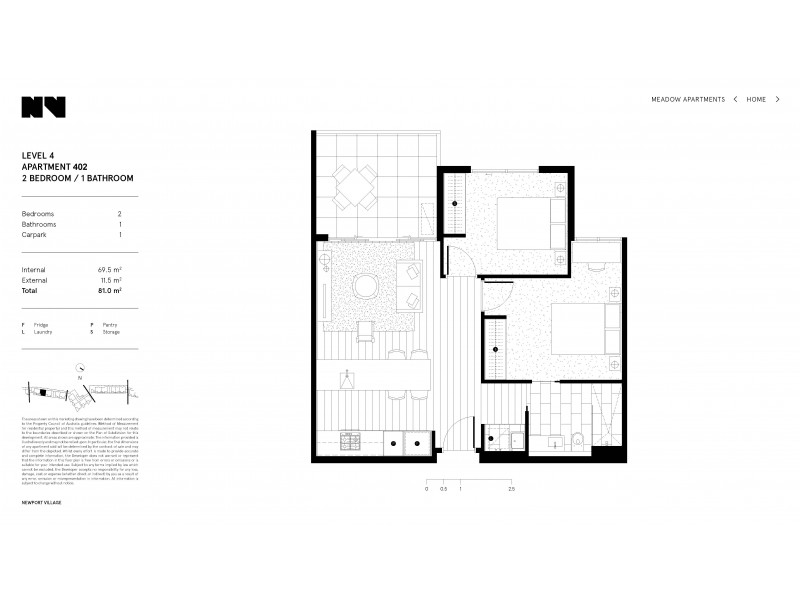 4F/38 Blackshaws Road, South Kingsville VIC 3015 Floorplan