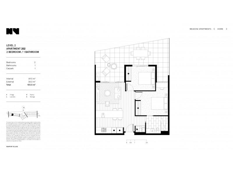 2F/38 Blackshaws Road, South Kingsville VIC 3015 Floorplan