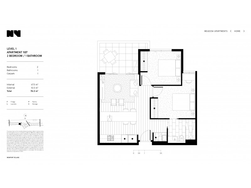 1F/38 Blackshaws Road, South Kingsville VIC 3015 Floorplan