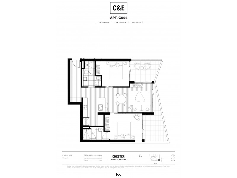 C506/7 Chester Street, Newstead QLD 4006 Floorplan