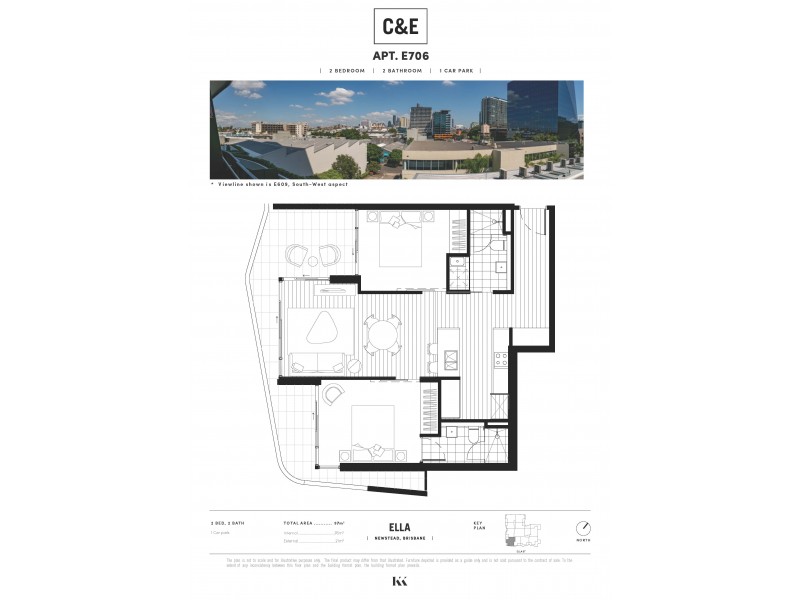 E706/7 Chester Street, Newstead QLD 4006 Floorplan