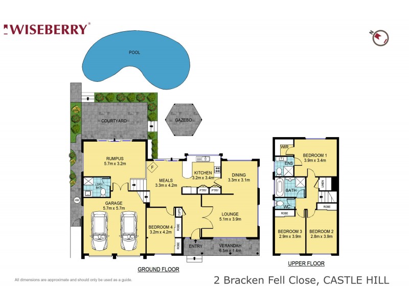 2 Bracken Fell Close, Castle Hill NSW 2154 Floorplan