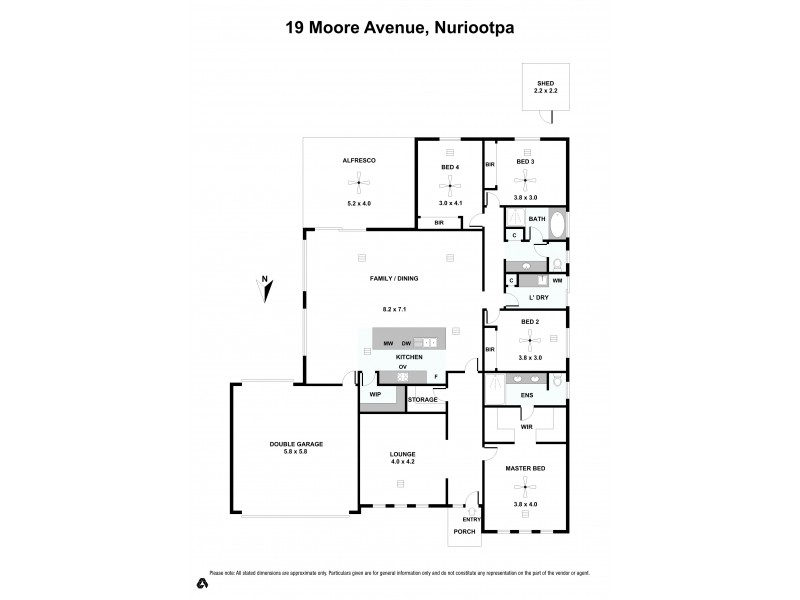 19 Moore Avenue, Nuriootpa SA 5355 Floorplan