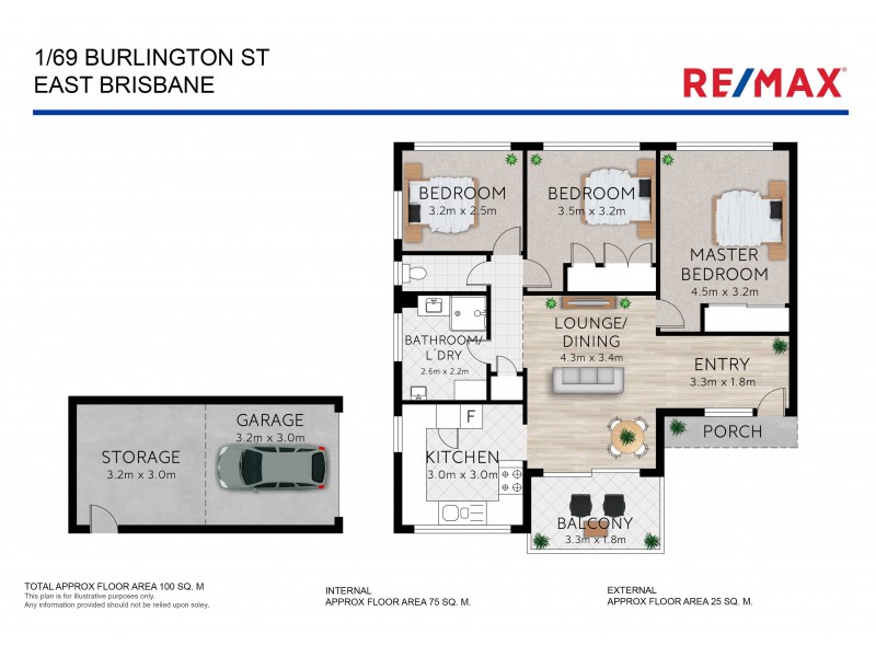 1/69 Burlington Street, East Brisbane QLD 4169 Floorplan
