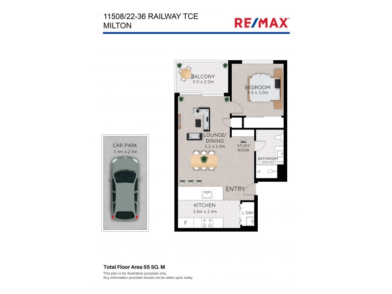 11508/22 Railway Terrace, Milton QLD 4064 Floorplan
