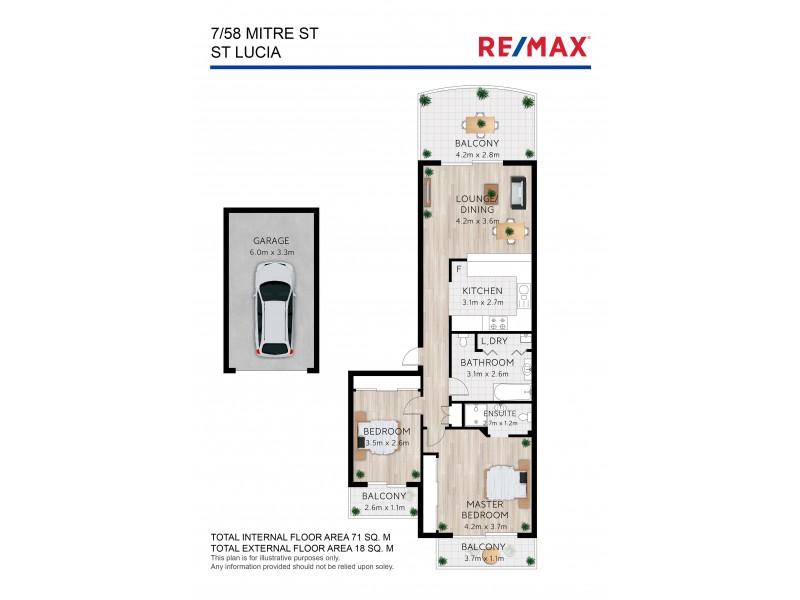 7/58 Mitre Street, St Lucia QLD 4067 Floorplan