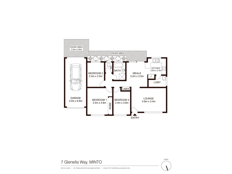 7 Glenella Way, Minto NSW 2566 Floorplan
