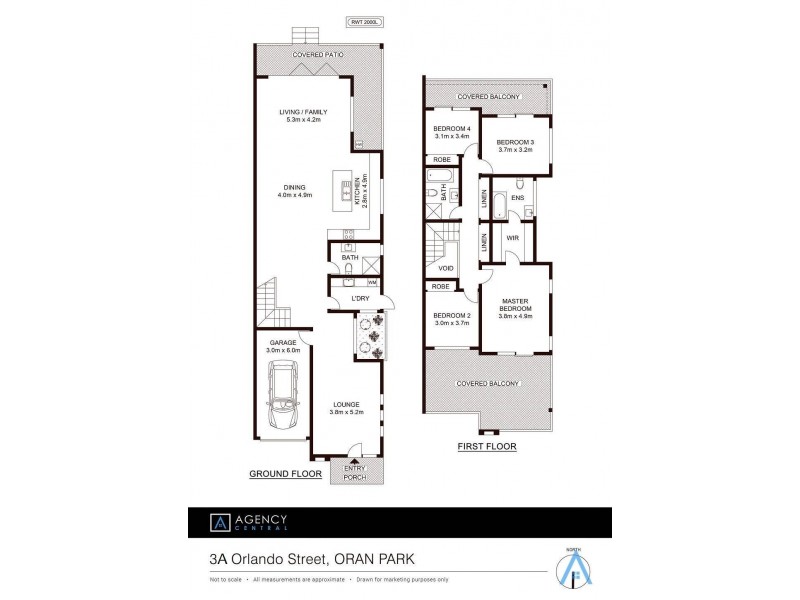3a Orlando Street, Oran Park NSW 2570 Floorplan