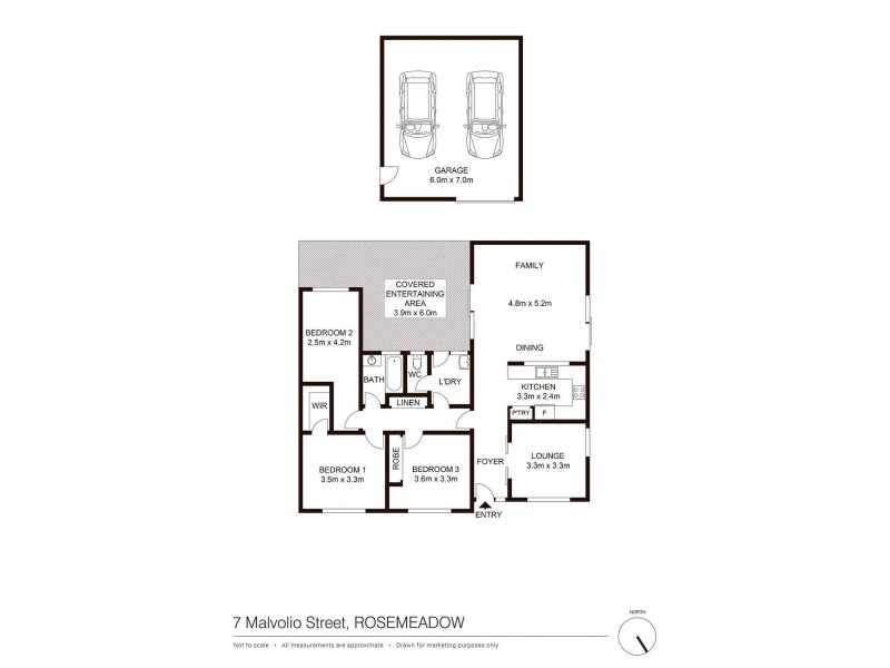 7 Malvolio Street, Rosemeadow NSW 2560 Floorplan