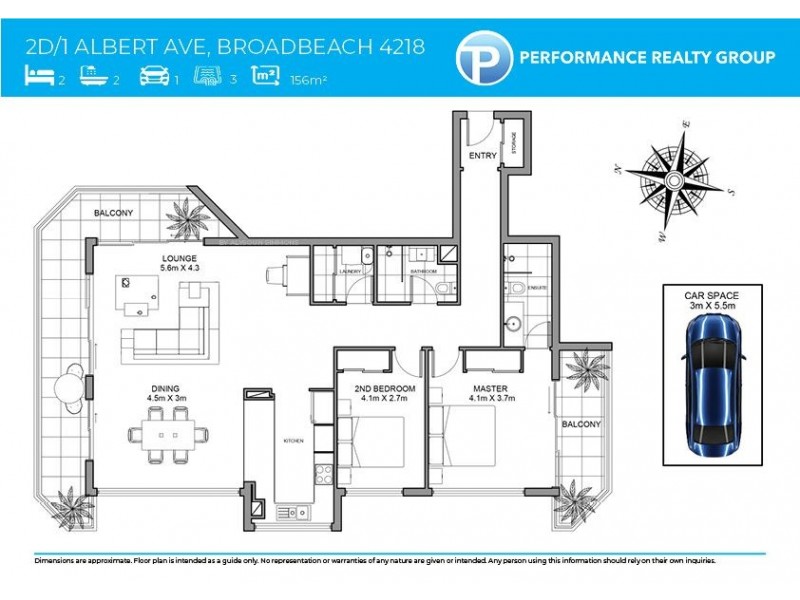 2D/1 Albert Avenue, Broadbeach QLD 4218 Floorplan