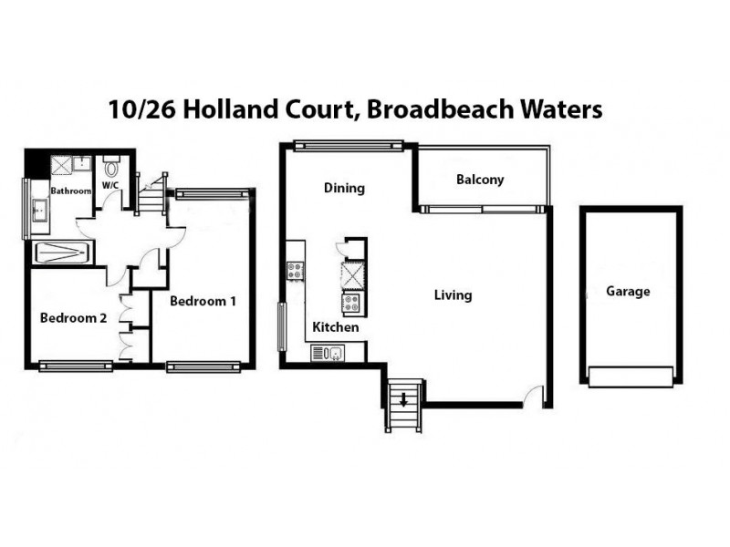 10/26 Holland Court, Broadbeach Waters QLD 4218 Floorplan