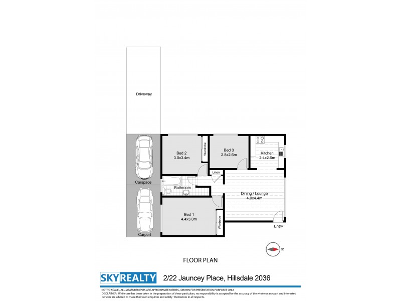 2/22 Jauncey Place, Hillsdale NSW 2036 Floorplan