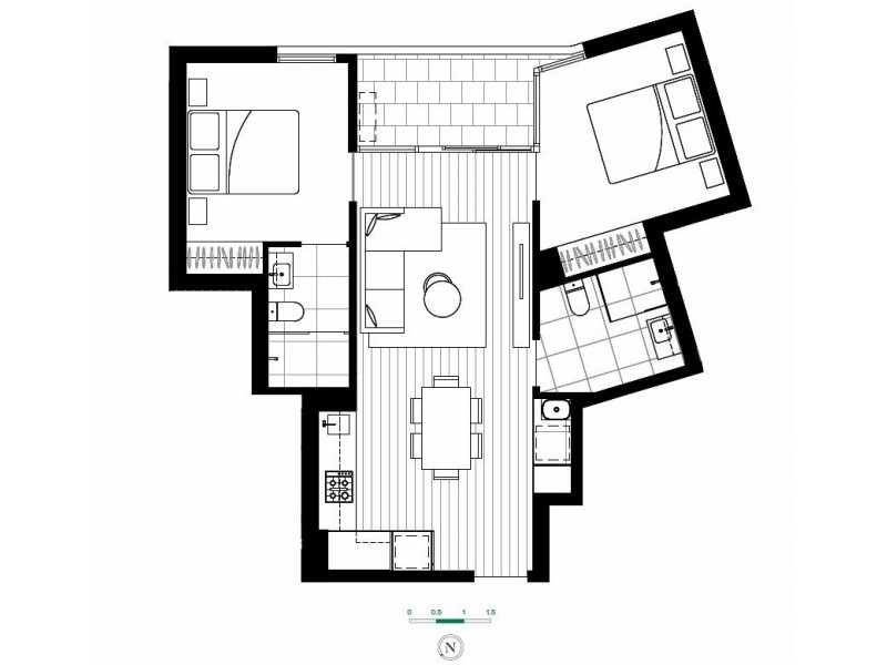 317/91 Galada Avenue, Parkville VIC 3052 Floorplan