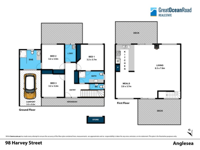98 Harvey Street, Anglesea VIC 3230 Floorplan