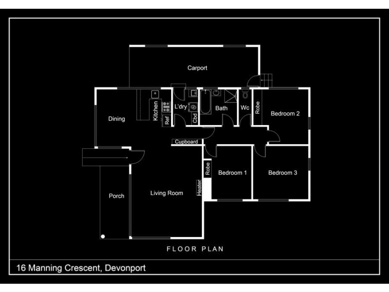 16 Manning Crescent, Devonport TAS 7310 Floorplan