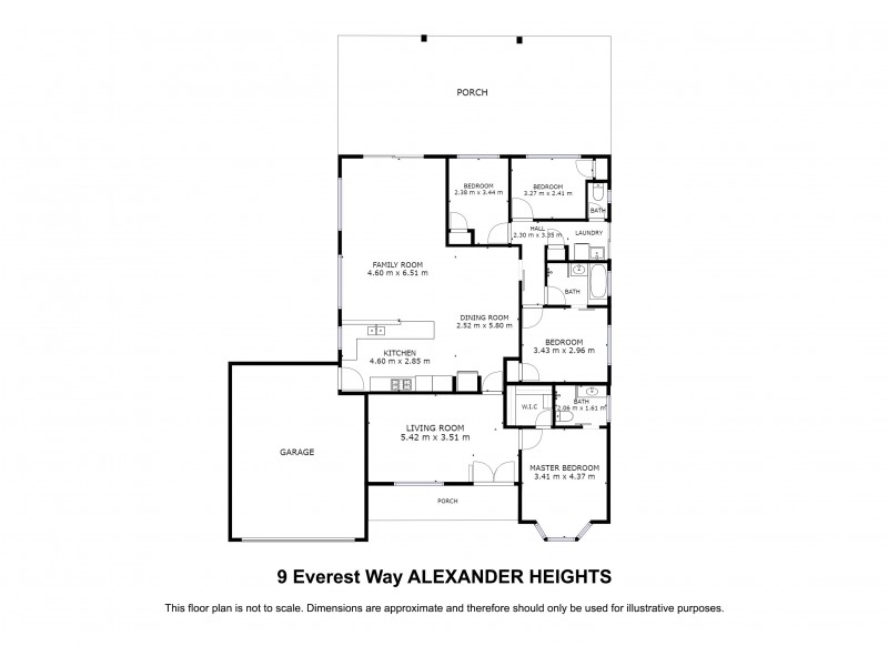 9 EVEREST WAY, Alexander Heights WA 6064 Floorplan