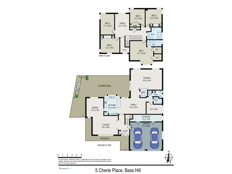 5 Cherie Pl, Bass Hill NSW 2197 Floorplan