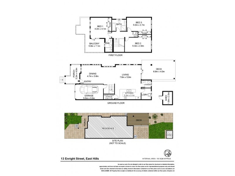 13 Enright St, East Hills NSW 2213 Floorplan