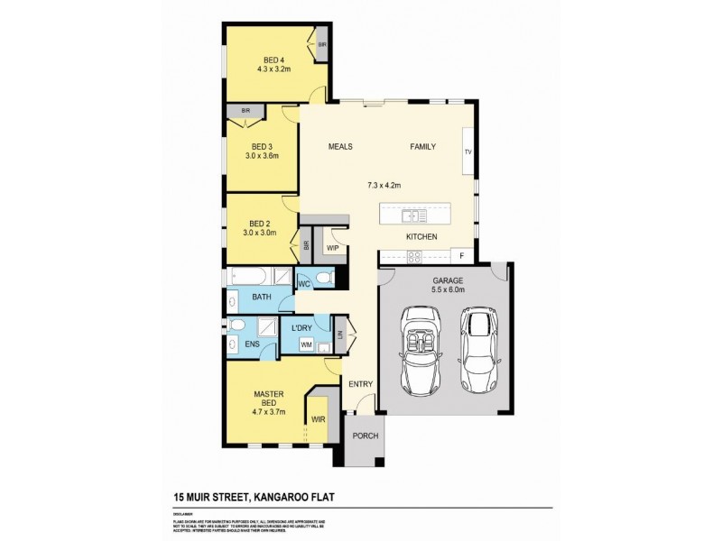 15 Muir Street, Kangaroo Flat VIC 3555 Floorplan