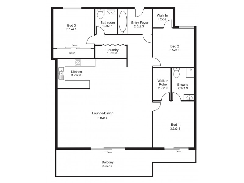 406/339 Lake Street, Cairns North QLD 4870 Floorplan