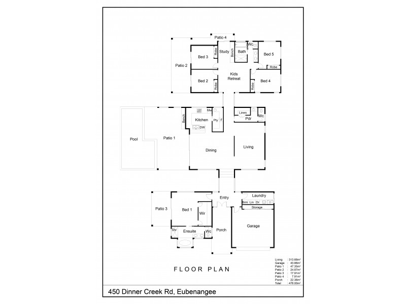 450 Dinner Creek Road, Eubenangee QLD 4860 Floorplan