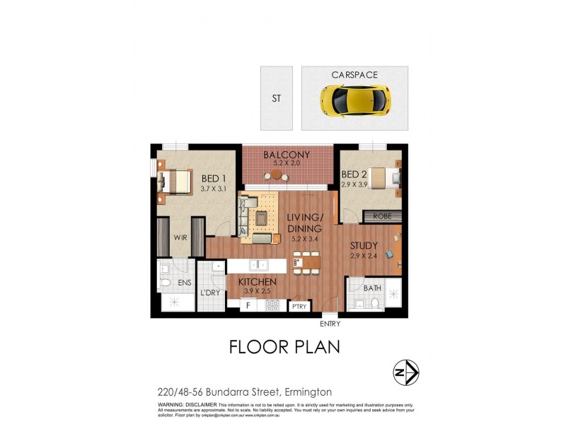 220/48-56 Bundarra Street, Ermington NSW 2115 Floorplan