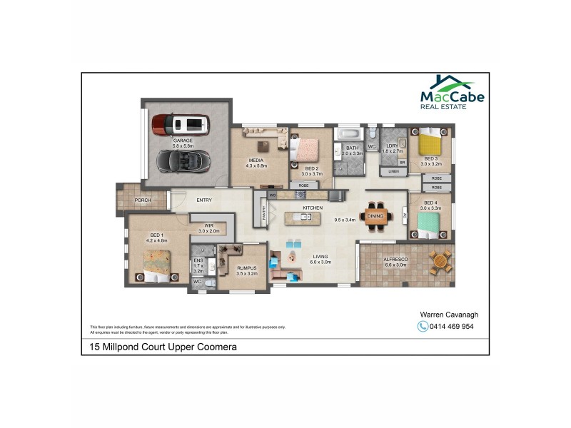 15 Millpond Court, Upper Coomera QLD 4209 Floorplan