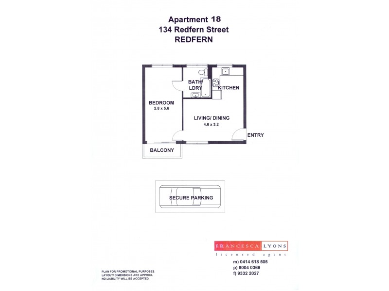 18/134-138 Redfern Street, Redfern NSW 2016 Floorplan